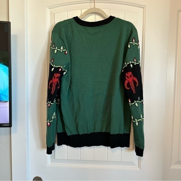 Star Wars Christmas sweater yoda holiday soft cozy comfy green red unisex XL - Picture 3 of 9
